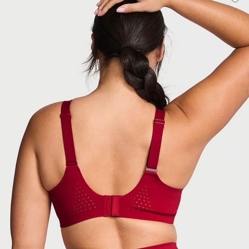 Victoria's Secret Red Wireless High-Support Sports Bra 36DDD